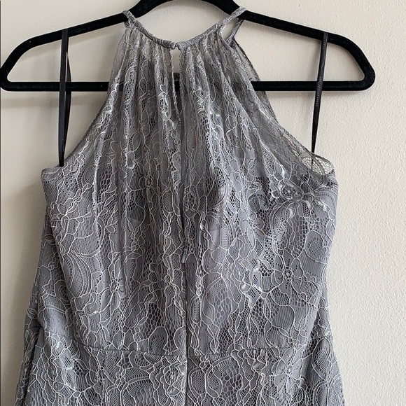 Dressy Florentine Lace Grey Dress - Picture 5 of 7
